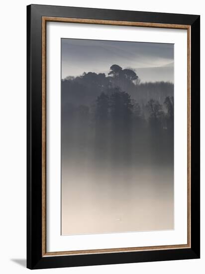 Misty Morning, River Teign, Devon, England-David Clapp-Framed Photographic Print