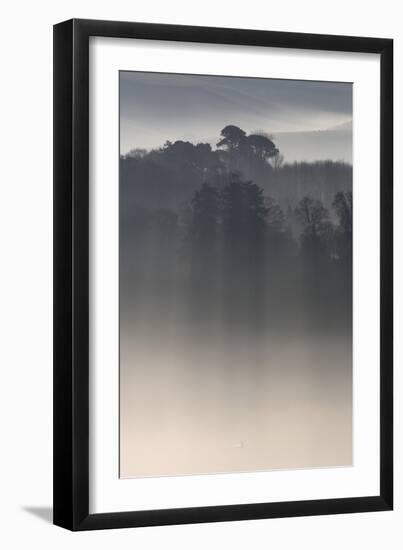 Misty Morning, River Teign, Devon, England-David Clapp-Framed Photographic Print