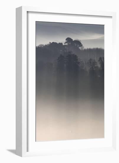 Misty Morning, River Teign, Devon, England-David Clapp-Framed Photographic Print