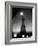 Misty Night Surrounding the Statue of Liberty with Fuzzy Balls of Light from Torch and Lampposts-Andreas Feininger-Framed Photographic Print