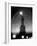 Misty Night Surrounding the Statue of Liberty with Fuzzy Balls of Light from Torch and Lampposts-Andreas Feininger-Framed Photographic Print