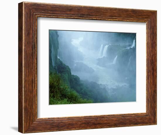 Misty Scenic of Iguasu Falls, Brazil-Jim Zuckerman-Framed Photographic Print