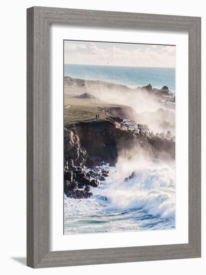 Misty Trail and Mighty Waves Sonoma Coast, California State Parks-Vincent James-Framed Photographic Print