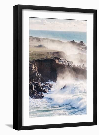 Misty Trail and Mighty Waves Sonoma Coast, California State Parks-Vincent James-Framed Photographic Print