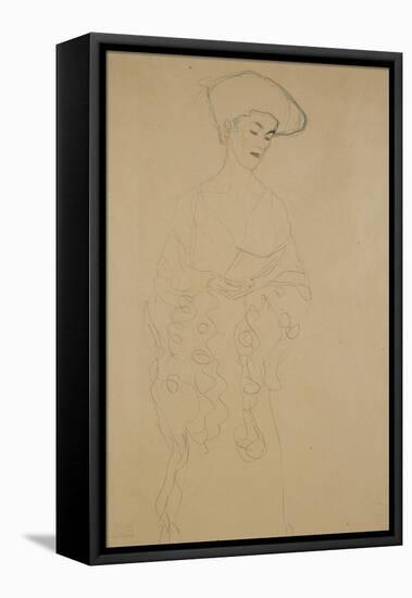Mit Leichter Wendung Nach Links-Gustav Klimt-Framed Premier Image Canvas