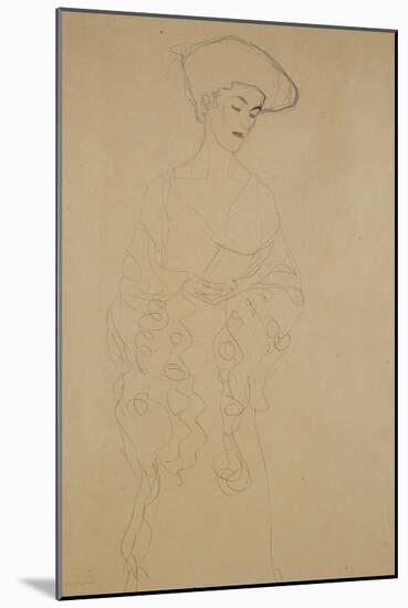 Mit Leichter Wendung Nach Links-Gustav Klimt-Mounted Giclee Print
