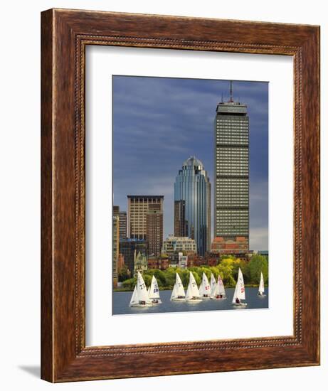 Mit Sailing Team Practicing in Charles River, Boston, Massachusetts, USA-Adam Jones-Framed Photographic Print