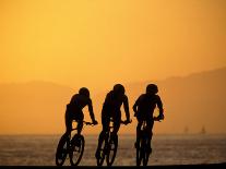 Silhouette of Children Playing Outdoors-Mitch Diamond-Photographic Print