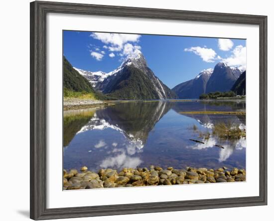 Mitre Peak, Milford Sound, Fiordland National Park, South Island, New Zealand-David Wall-Framed Photographic Print