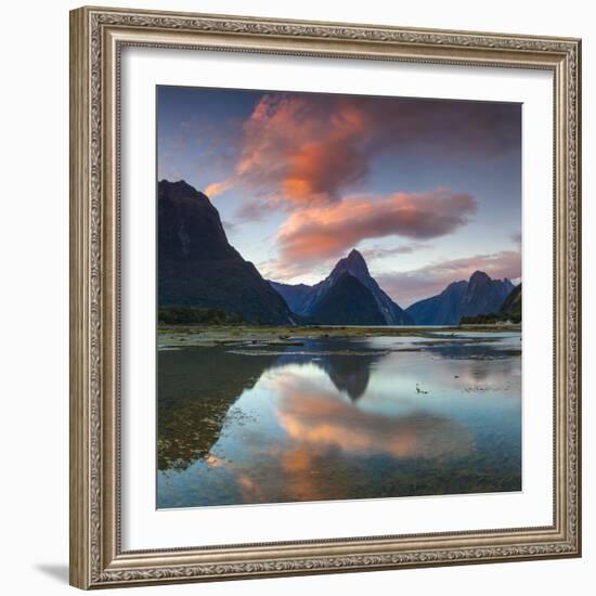 Mitre Peak, Milford Sound, Fiordland National Park, South Island, New Zealand-Doug Pearson-Framed Photographic Print