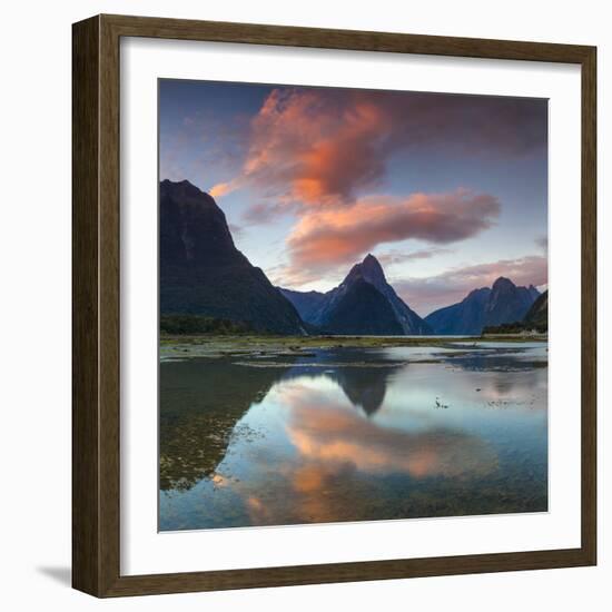 Mitre Peak, Milford Sound, Fiordland National Park, South Island, New Zealand-Doug Pearson-Framed Photographic Print