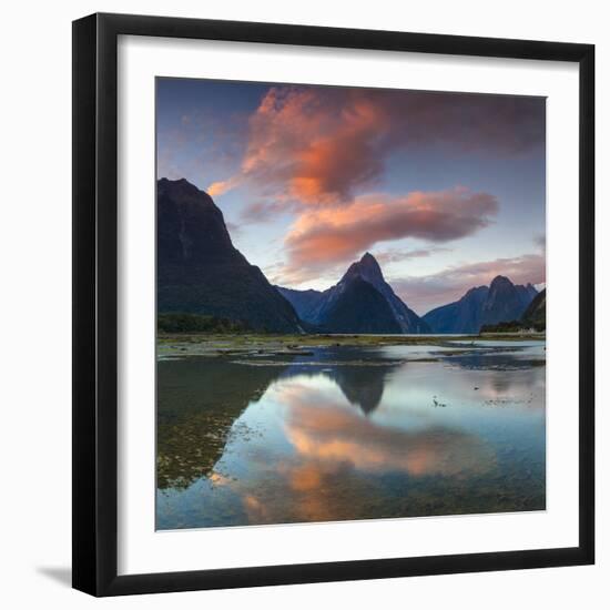Mitre Peak, Milford Sound, Fiordland National Park, South Island, New Zealand-Doug Pearson-Framed Photographic Print