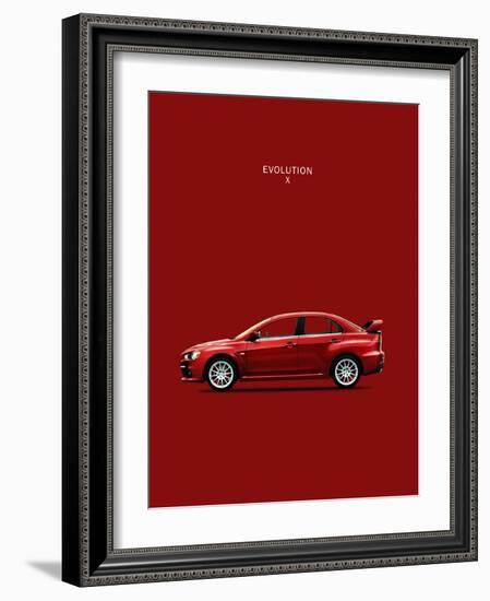 Mitsubishi Lancer Evolution X-Mark Rogan-Framed Art Print