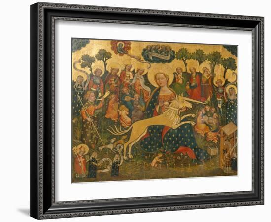 Mitteltafel Des Altars Mit Maria Und Dem Einhorn, Um 1410-1420-null-Framed Giclee Print