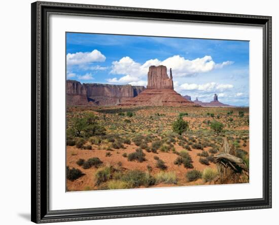 Mitten and Buttes at Mid-Day Navajo Tribal Park, Monument Valley, Arizona, USA-Bernard Friel-Framed Photographic Print