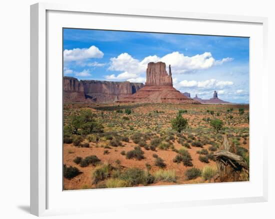 Mitten and Buttes at Mid-Day Navajo Tribal Park, Monument Valley, Arizona, USA-Bernard Friel-Framed Photographic Print