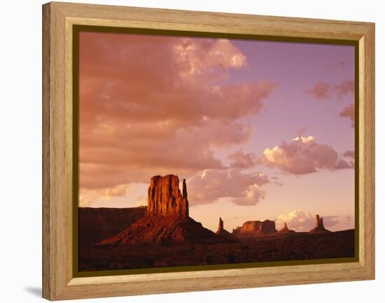 Mitten Buttes at Sunset in Monument Valley Navajo Tribal Park-James Randklev-Framed Premier Image Canvas