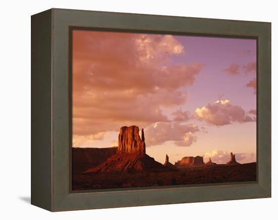 Mitten Buttes at Sunset in Monument Valley Navajo Tribal Park-James Randklev-Framed Premier Image Canvas