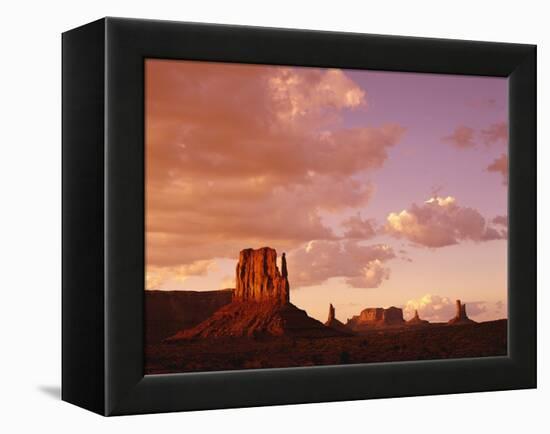 Mitten Buttes at Sunset in Monument Valley Navajo Tribal Park-James Randklev-Framed Premier Image Canvas