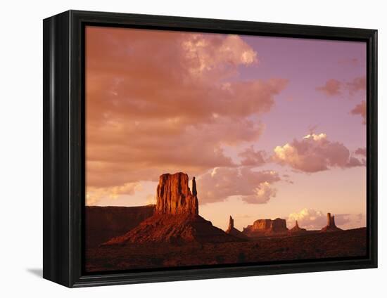 Mitten Buttes at Sunset in Monument Valley Navajo Tribal Park-James Randklev-Framed Premier Image Canvas