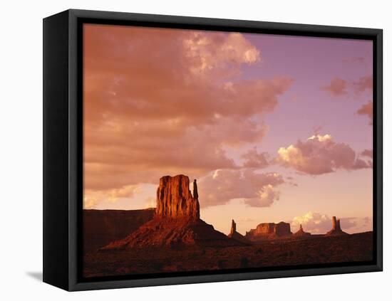 Mitten Buttes at Sunset in Monument Valley Navajo Tribal Park-James Randklev-Framed Premier Image Canvas