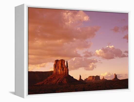 Mitten Buttes at Sunset in Monument Valley Navajo Tribal Park-James Randklev-Framed Premier Image Canvas