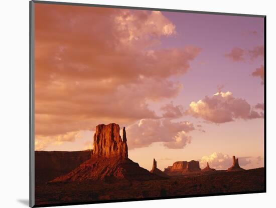 Mitten Buttes at Sunset in Monument Valley Navajo Tribal Park-James Randklev-Mounted Photographic Print