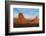 Mittens in Panoramic Landscape at Sunset, Monument Valley, Utah-Bill Bachmann-Framed Photographic Print