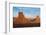 Mittens in Panoramic Landscape at Sunset, Monument Valley, Utah-Bill Bachmann-Framed Photographic Print