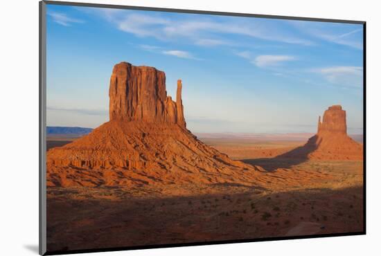 Mittens in Panoramic Landscape at Sunset, Monument Valley, Utah-Bill Bachmann-Mounted Photographic Print