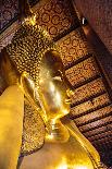 Bangkok, Thailand. Giant reclining gold Buddha statue at Wat Pho temple-Miva Stock-Photographic Print
