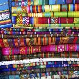 Colorful Blankets at Indigenous Market in Pisac, Peru-Miva Stock-Photographic Print