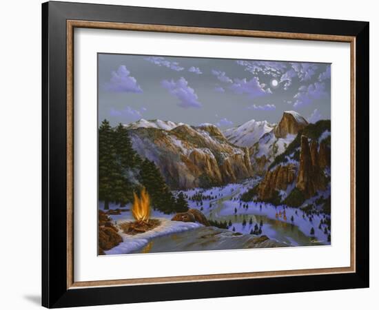 Miwok Indians At Yosemite-Eduardo Camoes-Framed Giclee Print