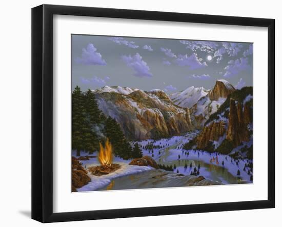 Miwok Indians At Yosemite-Eduardo Camoes-Framed Giclee Print