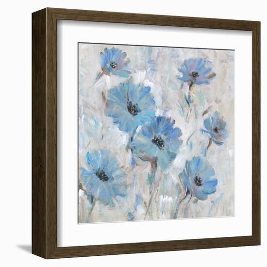 Mix Blue Flowers I-Tim OToole-Framed Art Print