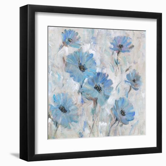 Mix Blue Flowers I-Tim OToole-Framed Art Print