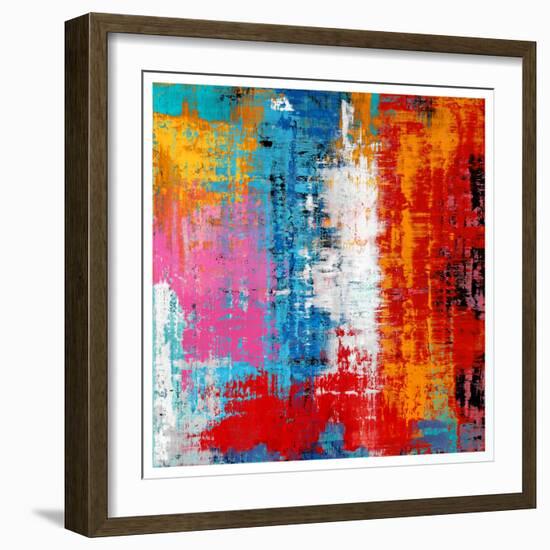 Mix Color Abstract 2, 2024-David Moore-Framed Art Print