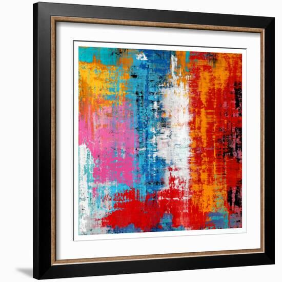 Mix Color Abstract 2, 2024-David Moore-Framed Art Print