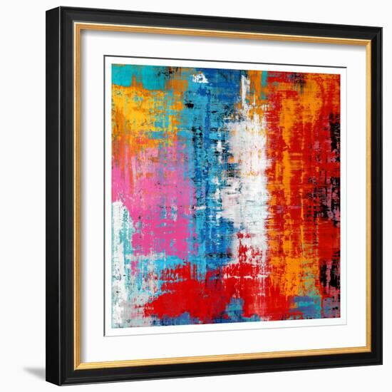 Mix Color Abstract 2, 2024-David Moore-Framed Art Print