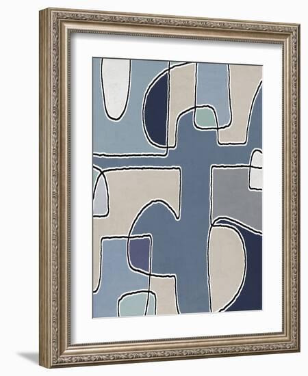 Mix Combo Blues, 2024-Parker Ross-Framed Art Print