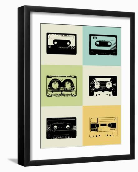 Mix Tape Poster-NaxArt-Framed Art Print