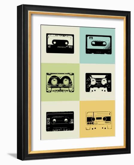 Mix Tape Poster-NaxArt-Framed Art Print