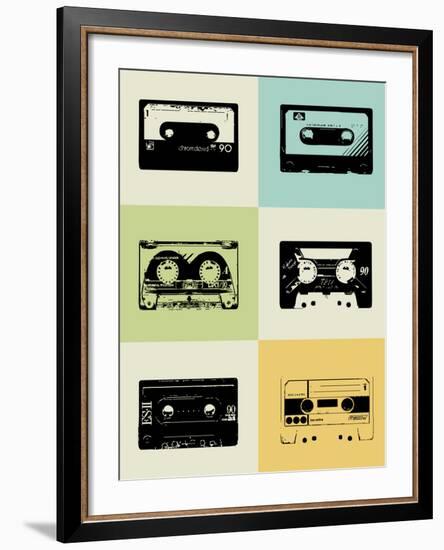 Mix Tape Poster-NaxArt-Framed Art Print