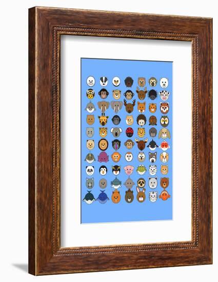 Mixed - Animaru Cartoon Animal Print-Animaru-Framed Giclee Print