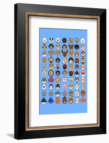 Mixed - Animaru Cartoon Animal Print-Animaru-Framed Giclee Print