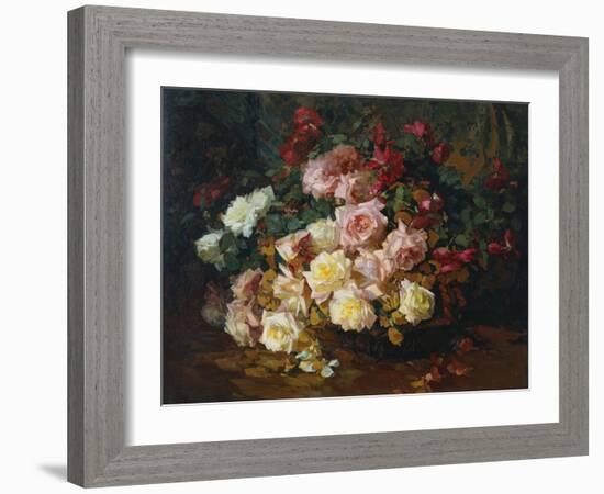 Mixed Bouquet of Roses. Bischoff, 1915-Franz Arthur Bischoff-Framed Giclee Print