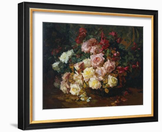 Mixed Bouquet of Roses. Bischoff, 1915-Franz Arthur Bischoff-Framed Giclee Print