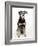 Mixed Breed Dog Sitting Down, One Ear Raised-Petra Wegner-Framed Photographic Print