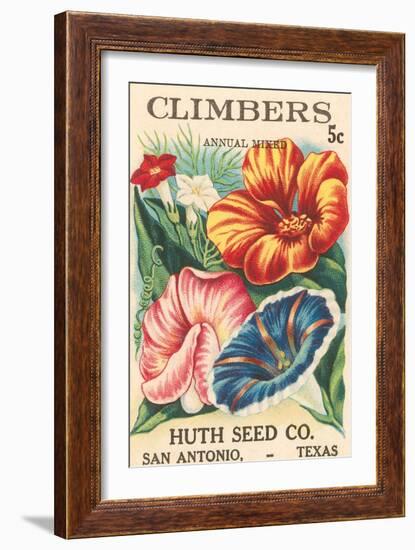 Mixed Climbers Seed Packet-null-Framed Art Print