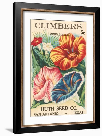 Mixed Climbers Seed Packet-null-Framed Art Print